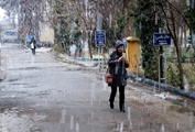 خوشحالی کارکنان بیمارستان استاد محرری از بارش  رحمت الهی در باجگاه